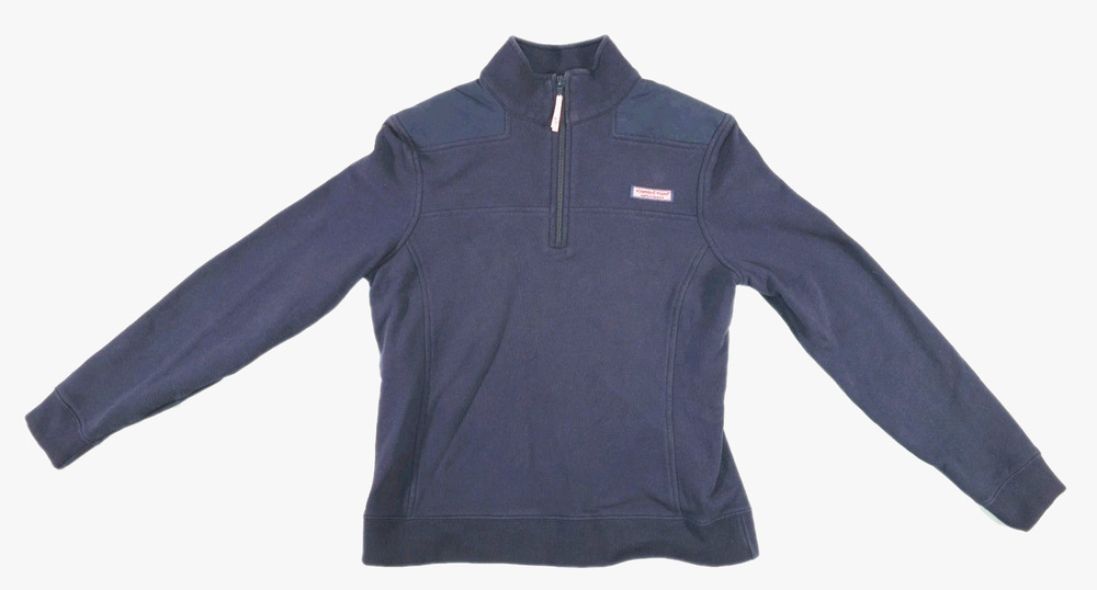 Vineyard Vines Fleece Quarter Zip Men's Size Small Blue Pullover 134578